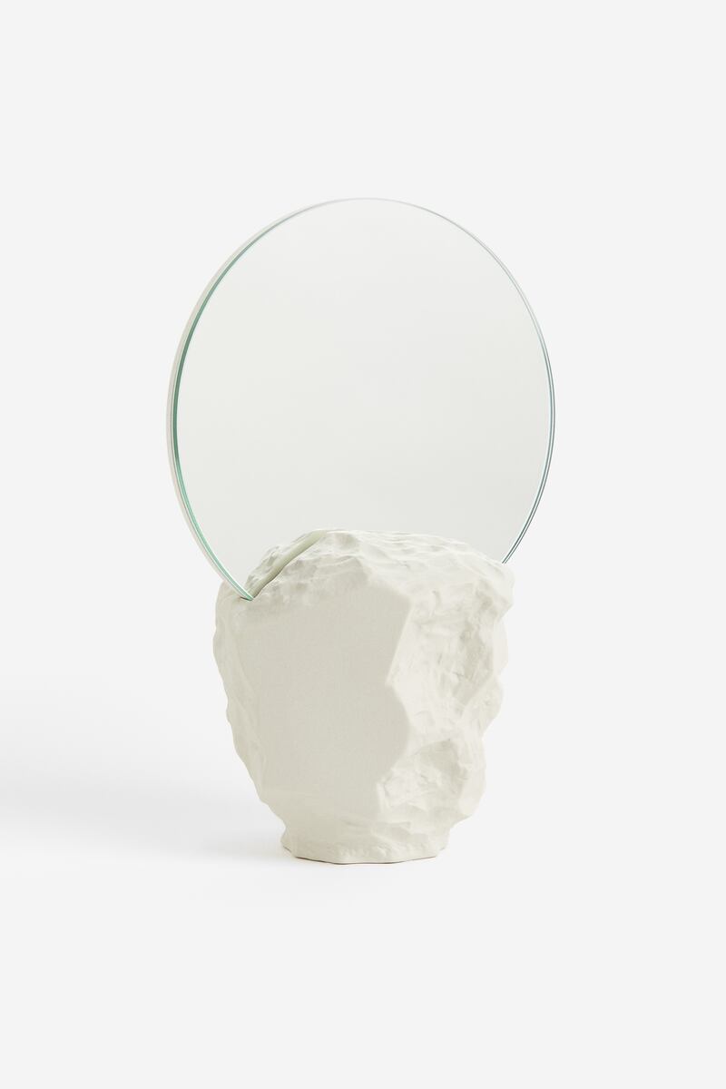 Faux marble mirror
