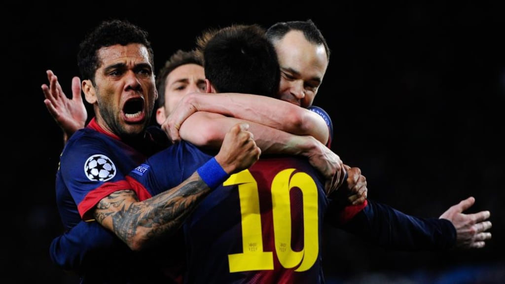 Barcelona will meet PSG
in the Champions League quarter-finals. Photograph: David Ramos/Getty Images