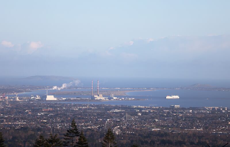Mostly clear skies enjoyed over Dublin city and bay on Saturday. Photograph: Bryan O’Brien/ The Irish Times