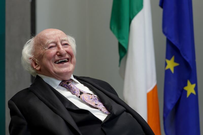 Upon hearing he was being questioned by a Manchester United fan, President Michael D Higgins had something to say about the club's manager. Photograph: Tony Maxwell