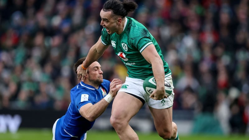 James Lowe reigned supreme in the air. Photograph: Dan Sheridan/Inpho