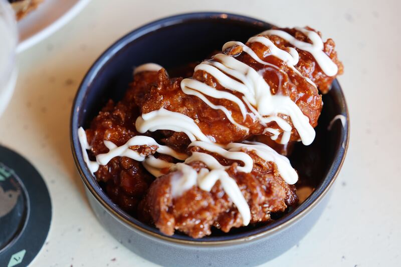 Beer fried chicken at The Libertine. Photograph: Alan Betson