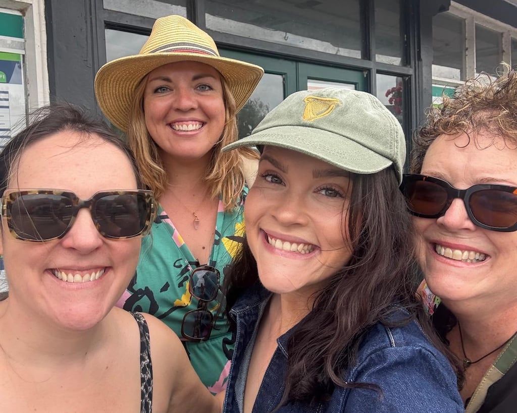 Chloe McGuinness, Emma Byrne, Kate McGuinness and Patricia Murphy in Wexford at the Fleadh Cheoil 2025. Photograph: Supplied