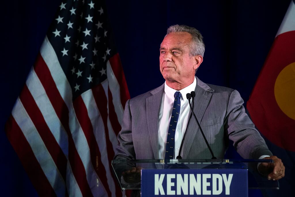 Independent US presidential candidate Robert F Kennedy jnr said he dumped a dead bear in New York City’s Central Park a decade ago. Photograph: Rachel Woolf/The New York Times