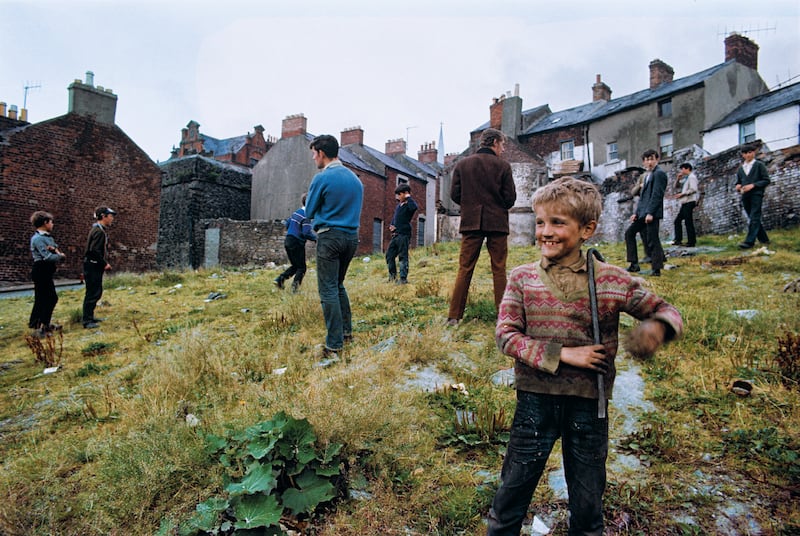 The Battle of the Bogside from the Gilles Caron exhibition at the Park Hotel Kenmare, Co Kerry. Photograph: Gilles Caron.