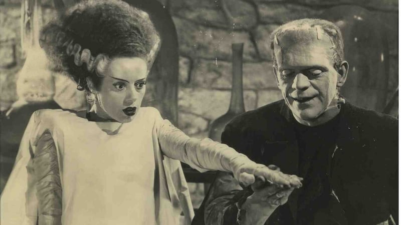 Elsa Lanchester and Boris Karloff in  The Bride of Frankenstein
