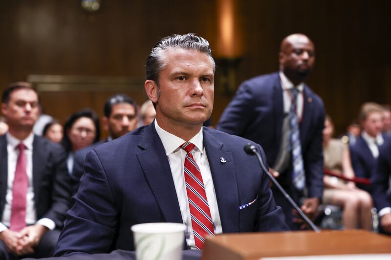 US secretary of defense Pete Hegseth testifies during a Senate Appropriations Committee hearing in the Dirksen Senate Office Building on Capitol Hill on Tuesday. Photograph: Finn Gomez/Getty Images