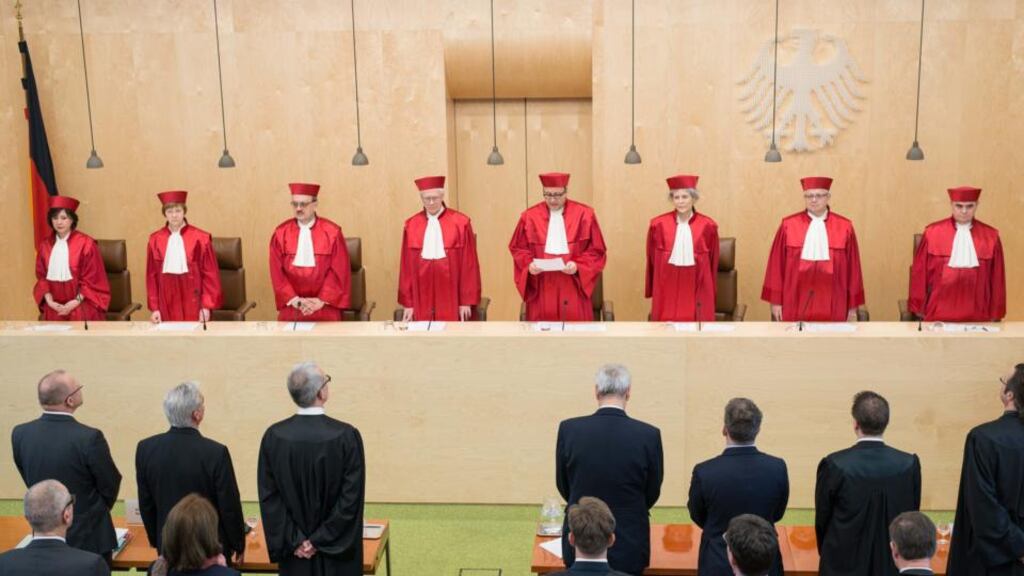 The Constitutional Court’s five-to-three ruling only applies in Germany, but could have a knock-on effect on the next European Parliament, where Germany fills 13 per cent of seats. Photograph: Uwe Anspach/EPA