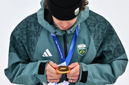 Brazil’s Pinheiro Braathen makes history with giant slalom gold