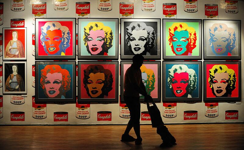 Andy Warhol's screen print collection Marilyn Monroe', 1967, at Andy Warhol's museum in eastern Slovak town of Medzilaborce in 2008. Photograph: Joe Klamar/AFP via Getty Images