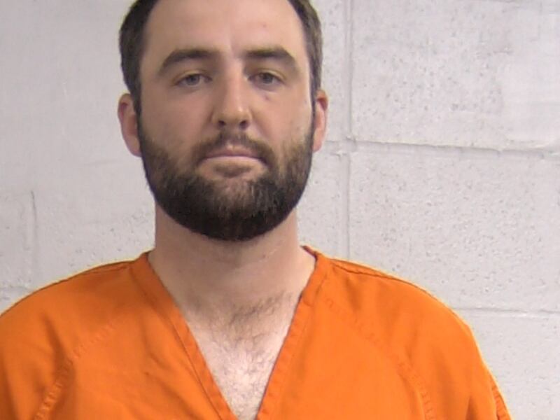 Scottie Scheffler in a police booking photo after his arrest at Valhalla Golf Course last year. Photograph: Getty Images