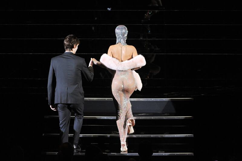 Rihanna: the singer’s sheer dress at the Council of Fashion Designers of America awards in 2014 set off a so-called naked trend in red-carpet dressing. Photograph: D Dipasupil/Getty