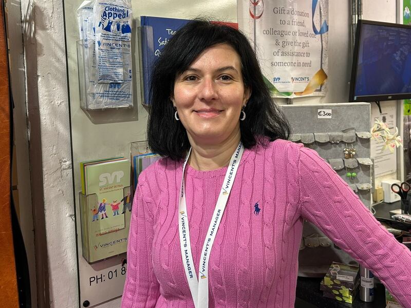 Ileana Pop, store manager at St Vincent's de Paul's store in George's Street, Dublin