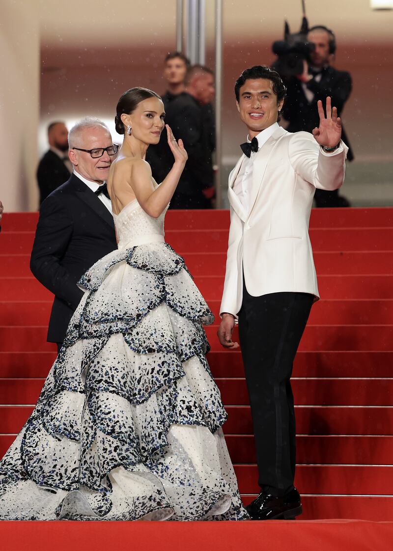 Natalie Portman and Thierry Frémaux. Photograph: Pascal Le Segretain/Getty Images