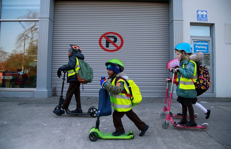 The “Scooter Train” travels to St Clare’s NS. Photograph Nick Bradshaw