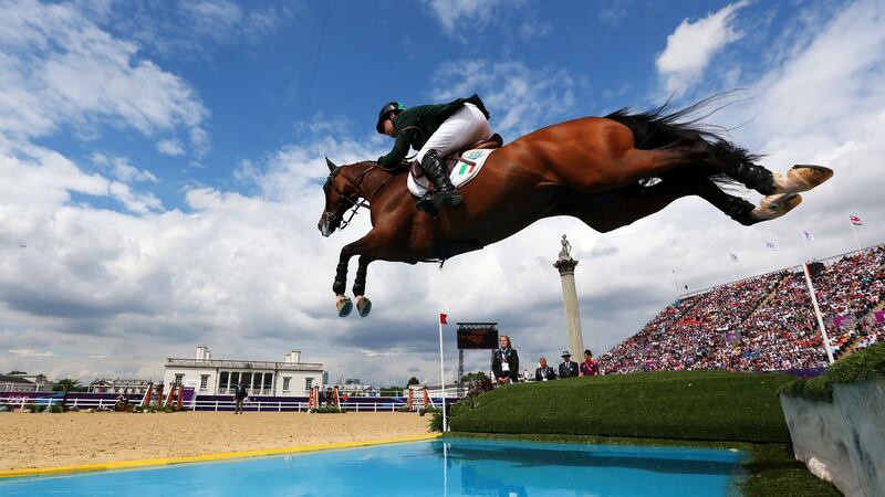 Cian O’Connor  riding Blue Loyd at the London Olympics in 2012. Photograph:   Alex Livesey/Getty Images
