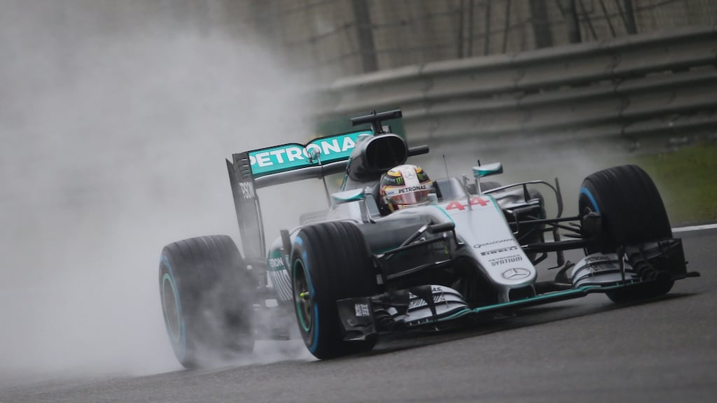 Lewis Hamilton will start the Chinese Grand Prix from the back of the grid. Photograph: Epa