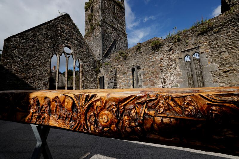 Blackfriars Abbey and the Dragon Slayer Sword in the Viking Triangle.
Photograph: Alan Betson