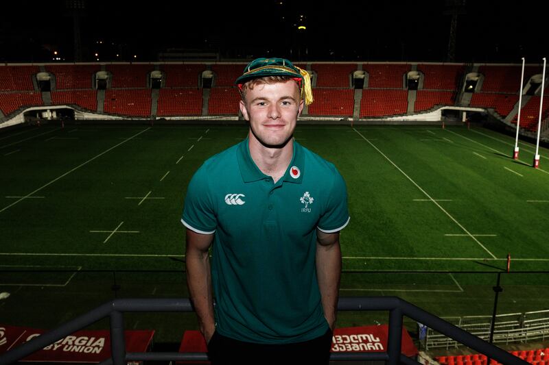 Ireland's Ben Murphy after the game with his first cap. Photograph: Ben Brady/Inpho