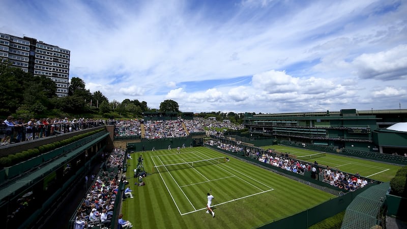 A general view of play on Court 18 during day one of the Wimbledon in 2016. Photograph: Jordan Mansfield/Getty Images