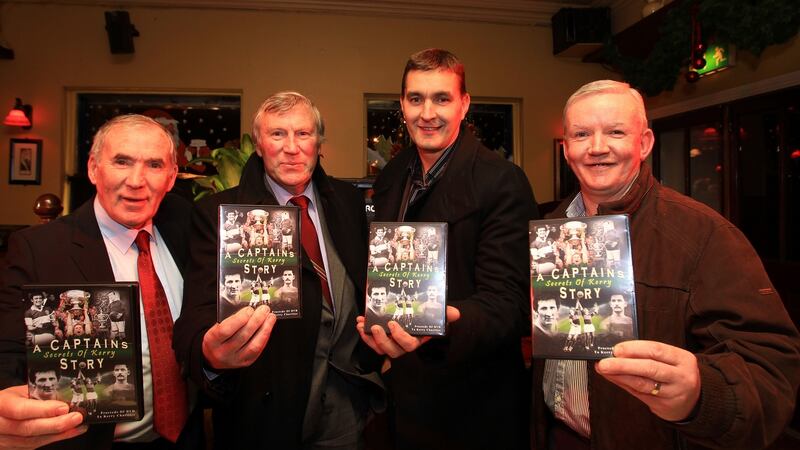 Weeshie Fogarty (far left) pictured with Donie O’Sullivan, Maurice Fitzgerald and Christy Riordan in December 2010. Photograph:  Dan Sheridan/Inpho
