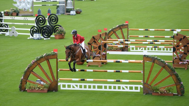 Lauren Hough of the USA during the Sport Ireland Classic (International Competition) at the opening day. Photograph: Dara Mac Dónaill