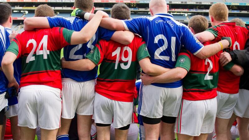Members of the Garda and PSNI GAA clubs in Croke Park after a game in 2011