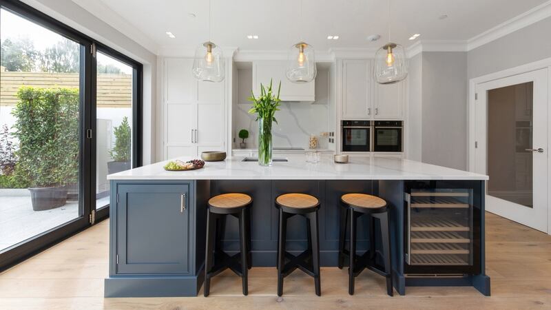 Kitchen with doors to terrace