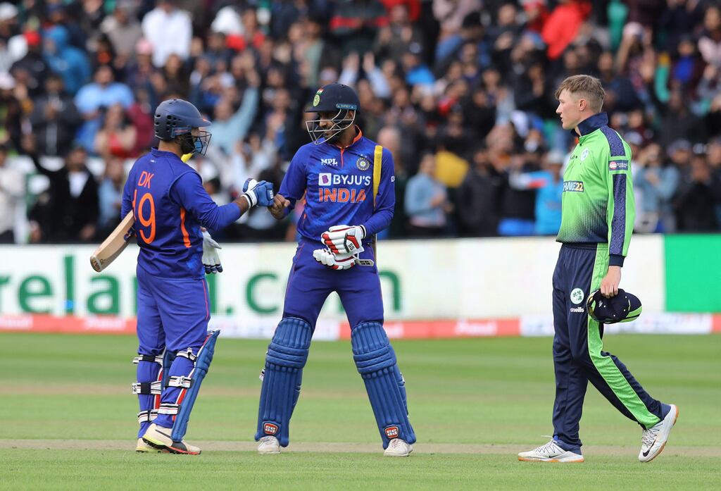 India ran out comfortable winners over Ireland in the first T20I at Malahide. Photograph: Lorraine O'Sullivan/AFP via Getty Images