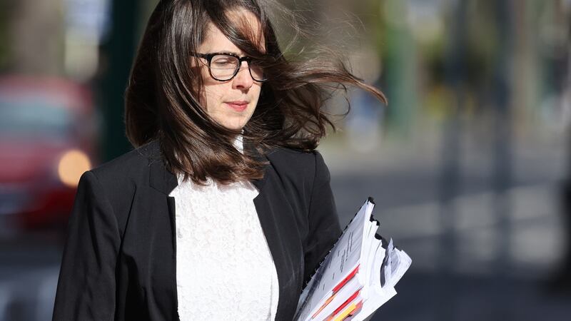 Ammi Burke arriving at the WRC for her case against Arthur Cox. Photograph: Nick Bradshaw