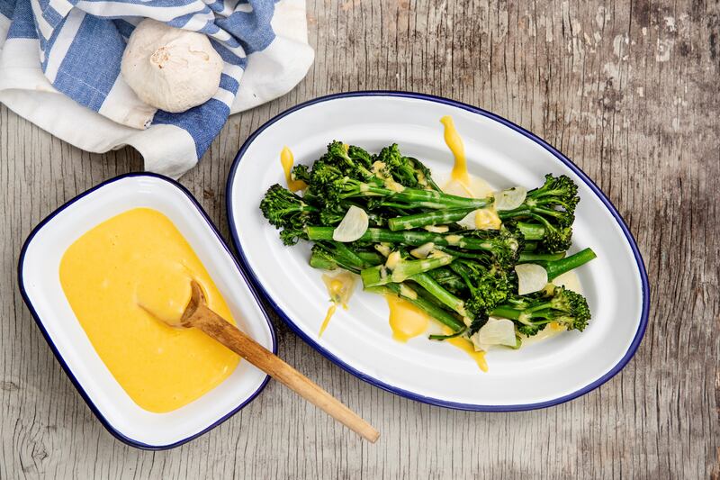 Tenderstem broccoli and hollandaise. Photograph: Harry Weir 