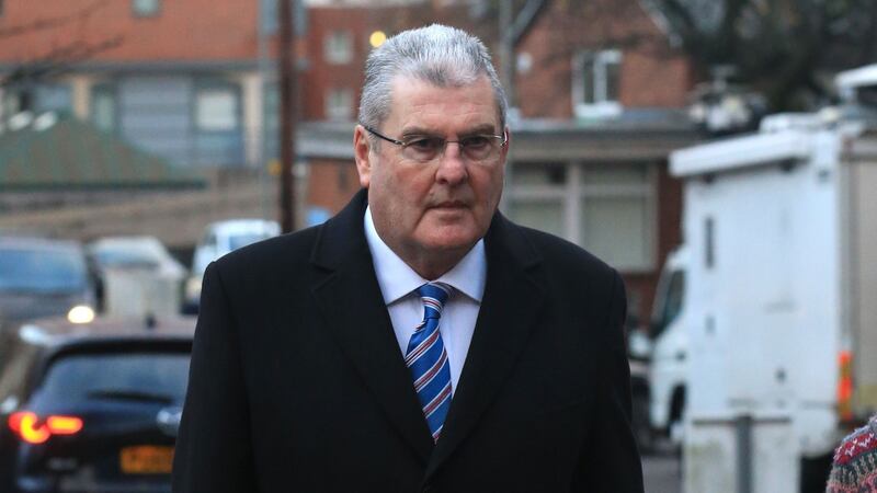 Graham Mackrell, former club secretary of Sheffield Wednesday, arrives at court in Preston on Monday. Photograph: Lindsey Parnaby/AFP/Getty Images
