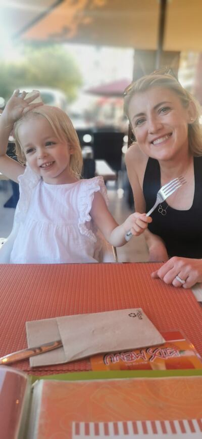 Sara Byrne and her daughter Alice (3)