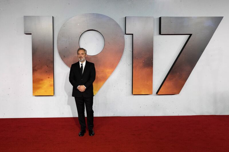Sam Mendes: ‘I feel an obligation to acknowledge the generation that served in that war. My grandfather was one who was lucky enough to survive.’ Photograph: Vickie Flores/EPA