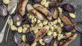 Sausage, gnocchi and red onion roast