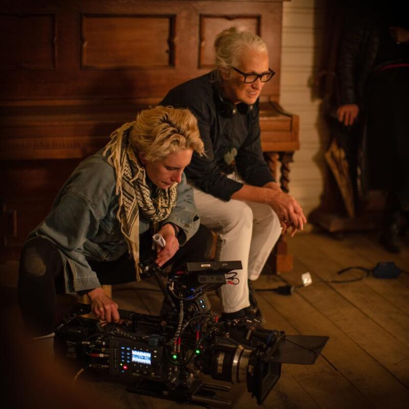 Jane Campion (right) won Best Director for The  Power of the Dog. Photograph: Kirsty Griffin/Netflix
