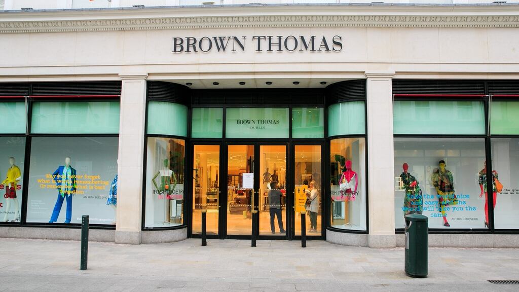 A view of the Brown Thomas department store on Grafton Street in Dublin. Photograph: Nick Bradshaw for The Irish Times. Photograph: Gareth Chaney/Collins