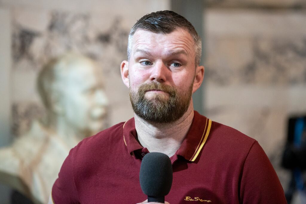 Gerry Carroll, People Before Profit: 'The far right are utterly isolated in west Belfast and only dare emerge in the dead of night.' Photograph: Liam McBurney/PA Wire