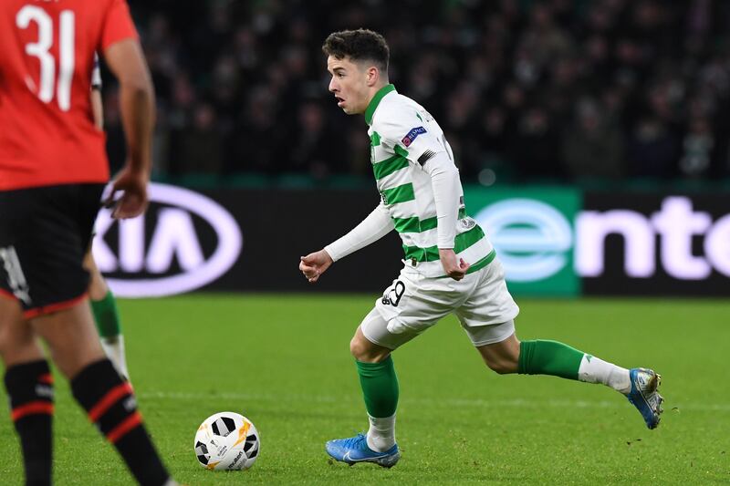 Michael Johnston in action for Celtic: '“Mikey has attributes that, to be honest, we probably don’t have in the squad. . . .I expect him to be important and very much be involved in the campaign ahead,” said Kenny. Photograph: Andy Buchanan/AFP/Getty Images
