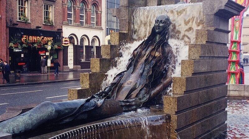 Anna Livia in her original spot on O’Connells Street, Dublin