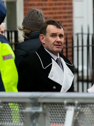 Justin Barrett  at a protest outside Leinster House earlier this year. 
 Photograph: Gareth Chaney/Collins Photos