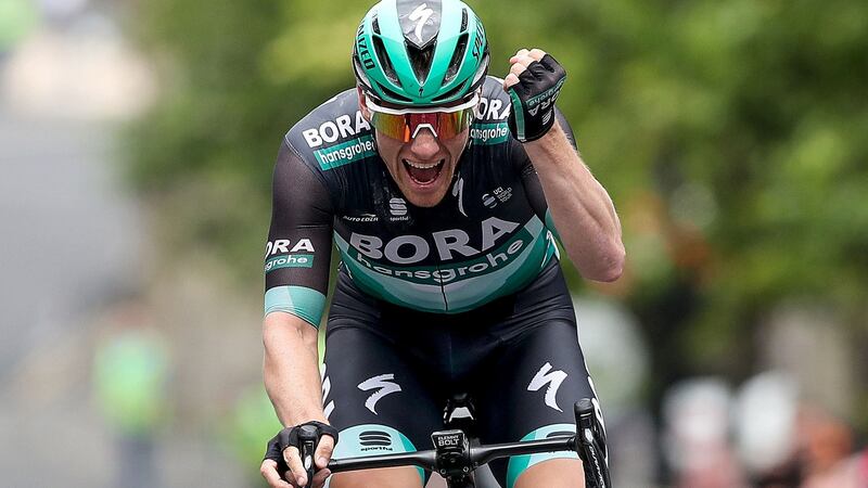 Sam Bennett celebrates winning the National Championships in 2019. Photograph:  INPHO/Bryan Keane