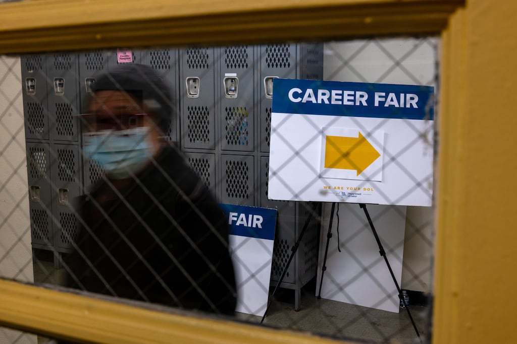 Joe seekers in New York. The US unemployment rate rose to 4.6 per cent in November, the highest level in more than four years, in a further sign of weakness in the labour market. Photograph: Spencer Platt/Getty Images