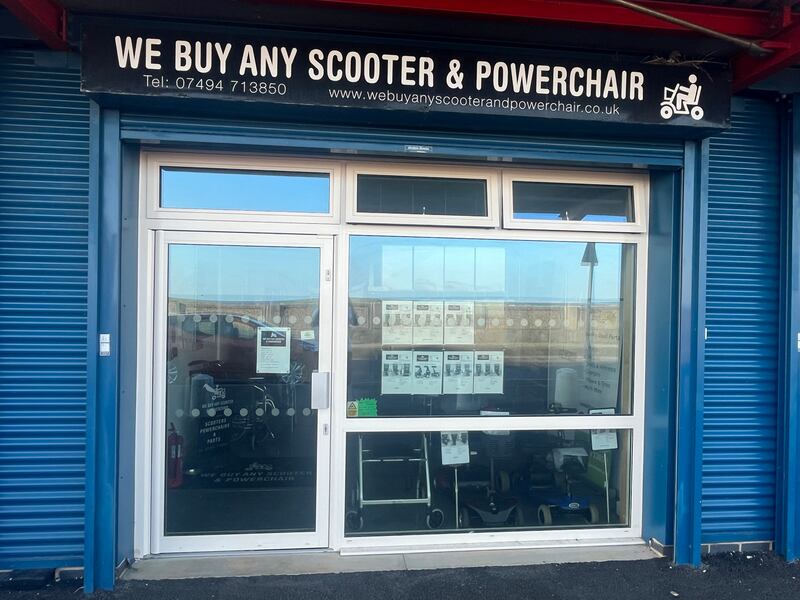 A scooter business in Jaywick. Photograph: Mark Paul