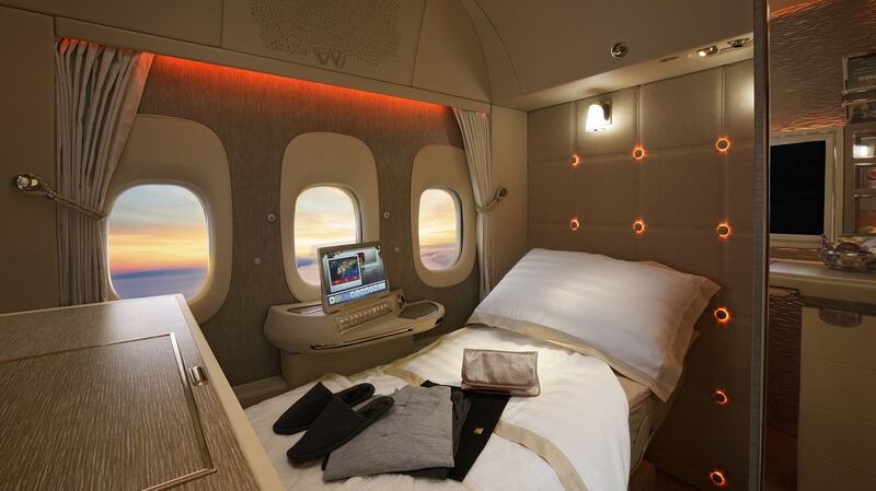 Customers can video call the crew without leaving the suite, and crew can serve drinks and canapés through a special service window.