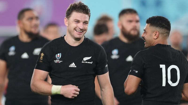 Beauden Barrett’s left-hand 30-metre pass to his younger brother was one of many stunning pieces of skill we can only admire. Photograph: Billy Stickland/Inpho