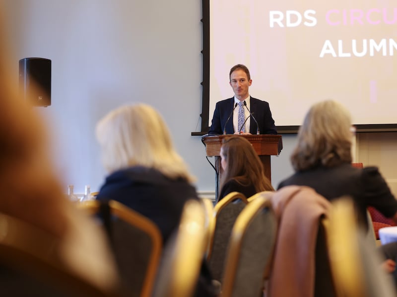 Minister of State for Small Business and Retail & Circular Economy Alan Dillon launching the 2026 RDS Circular Economy Awards. Photograph: Leon Farrell/Photocall Ireland