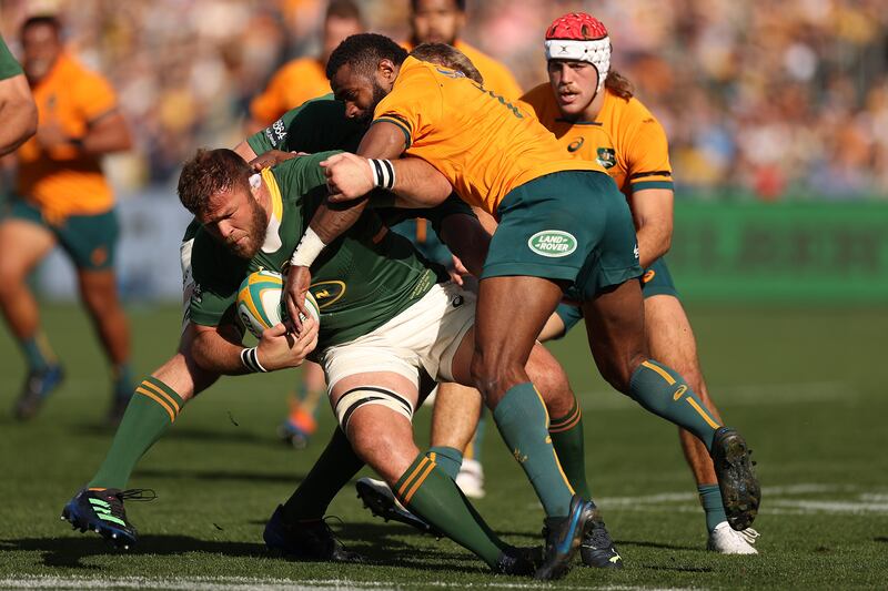 Duane Vermeulen is back training with Ulster after the Rugby Championship campaign with South Africa. Photograph: Cameron Spencer/Getty Images