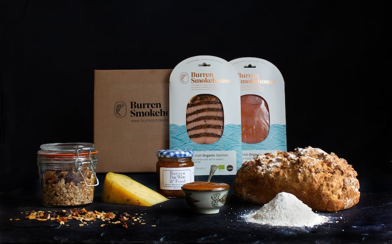 The Burren Breakfast Basket features products from Burren Smokehouse and other Burren Food Trail members