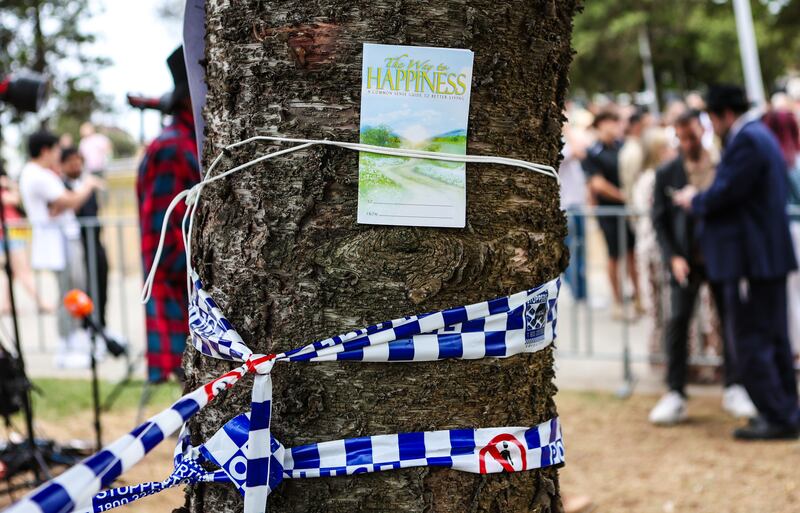 Mementos at the Bondi Pavilion site, Sydney. Photograph: Evan Treacy for The Irish Times